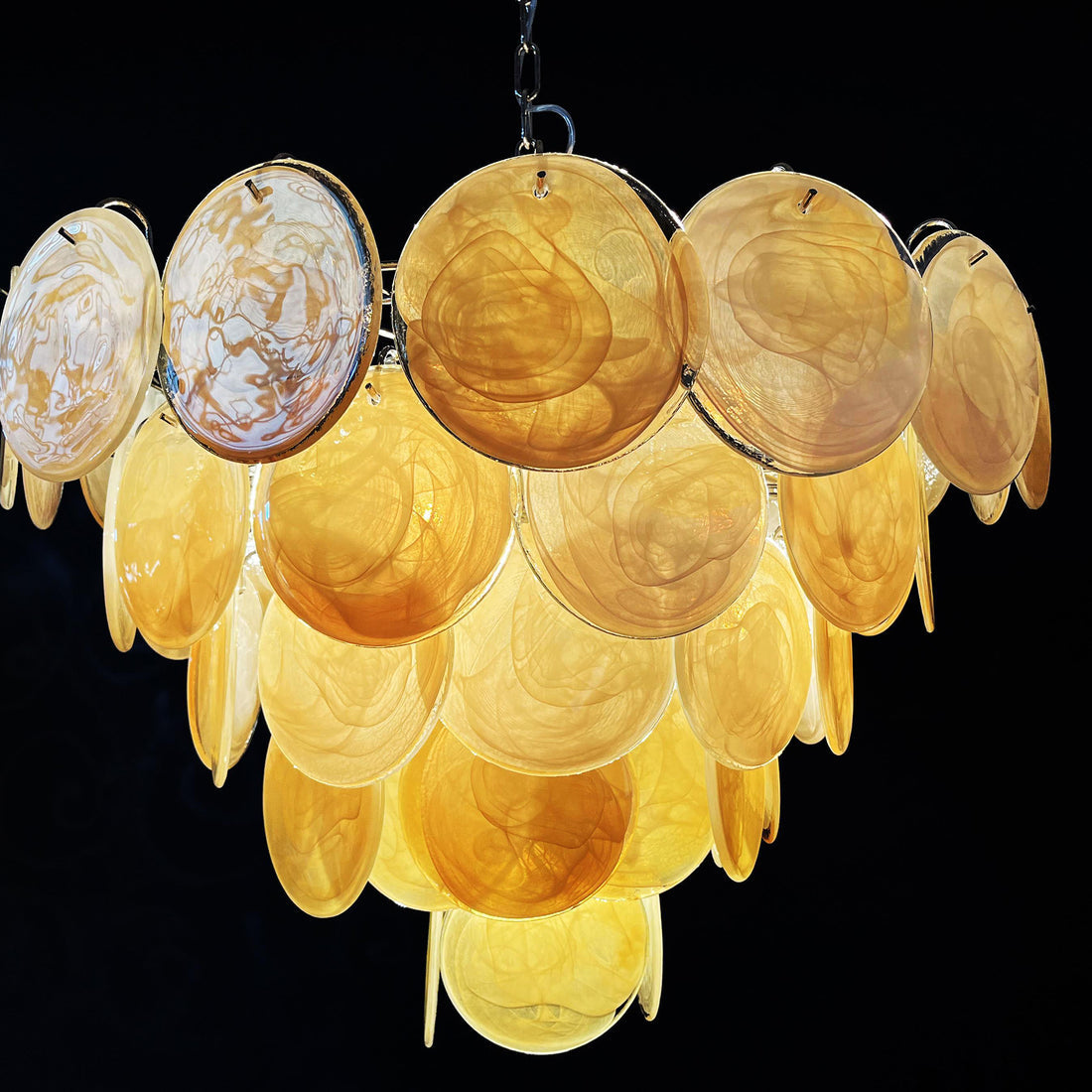 Vintage Murano 27.6″ Disks Chandelier