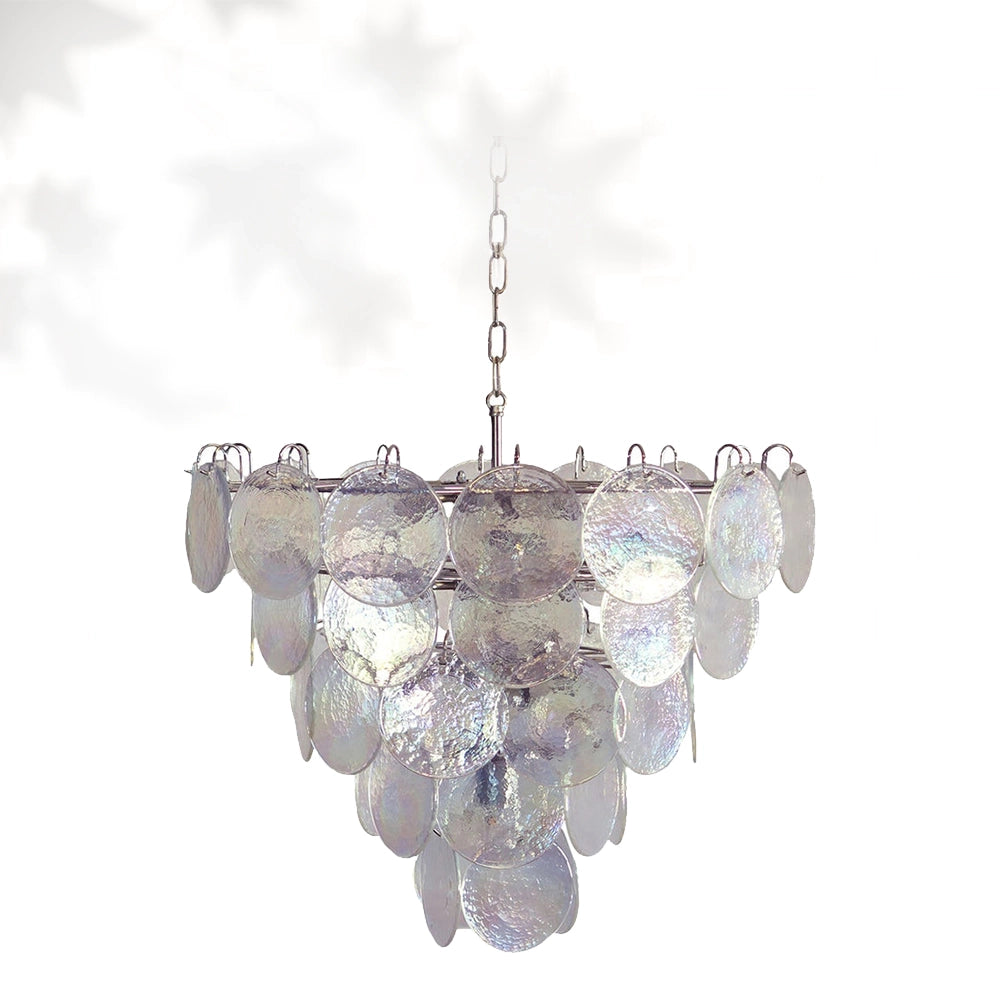 Vintage Murano 27.6″ Disks Chandelier