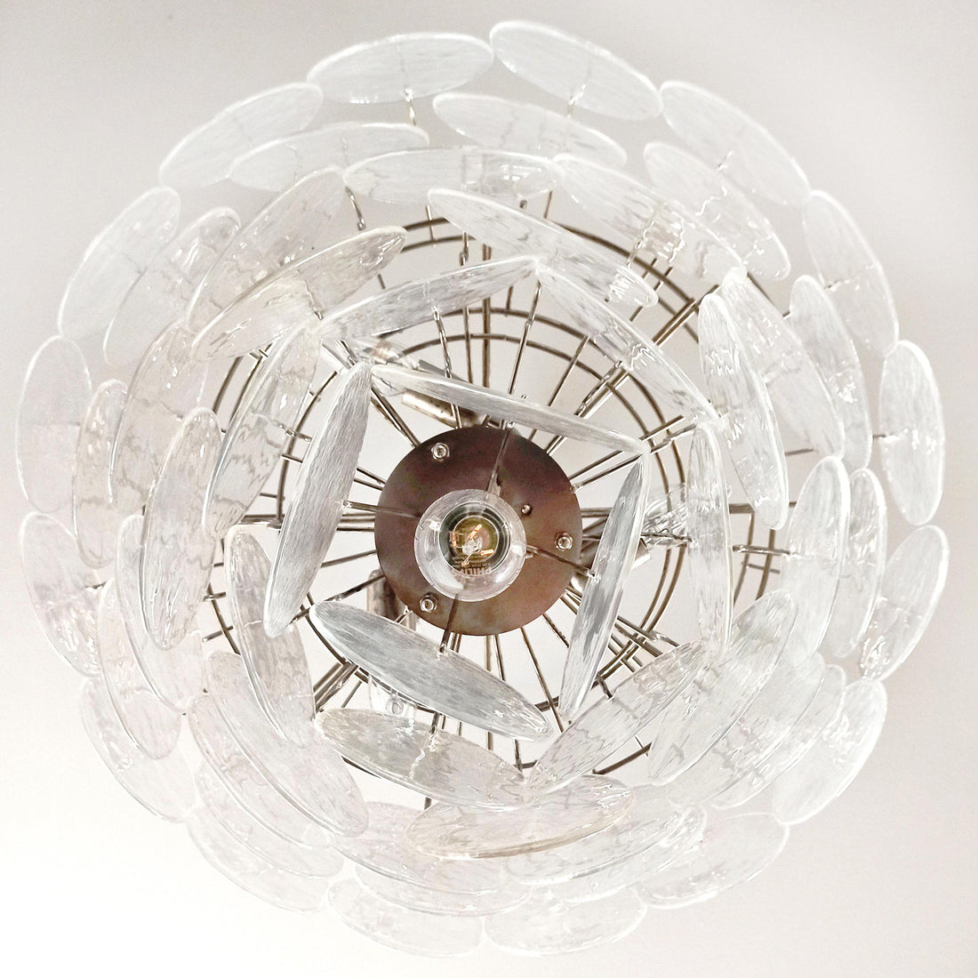 Vintage Murano 27.6″ Disks Chandelier