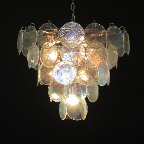 Vintage Murano 27.6″ Disks Chandelier