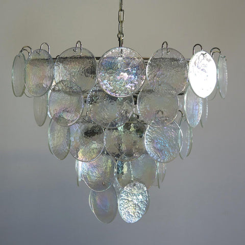 Vintage Murano 27.6″ Disks Chandelier