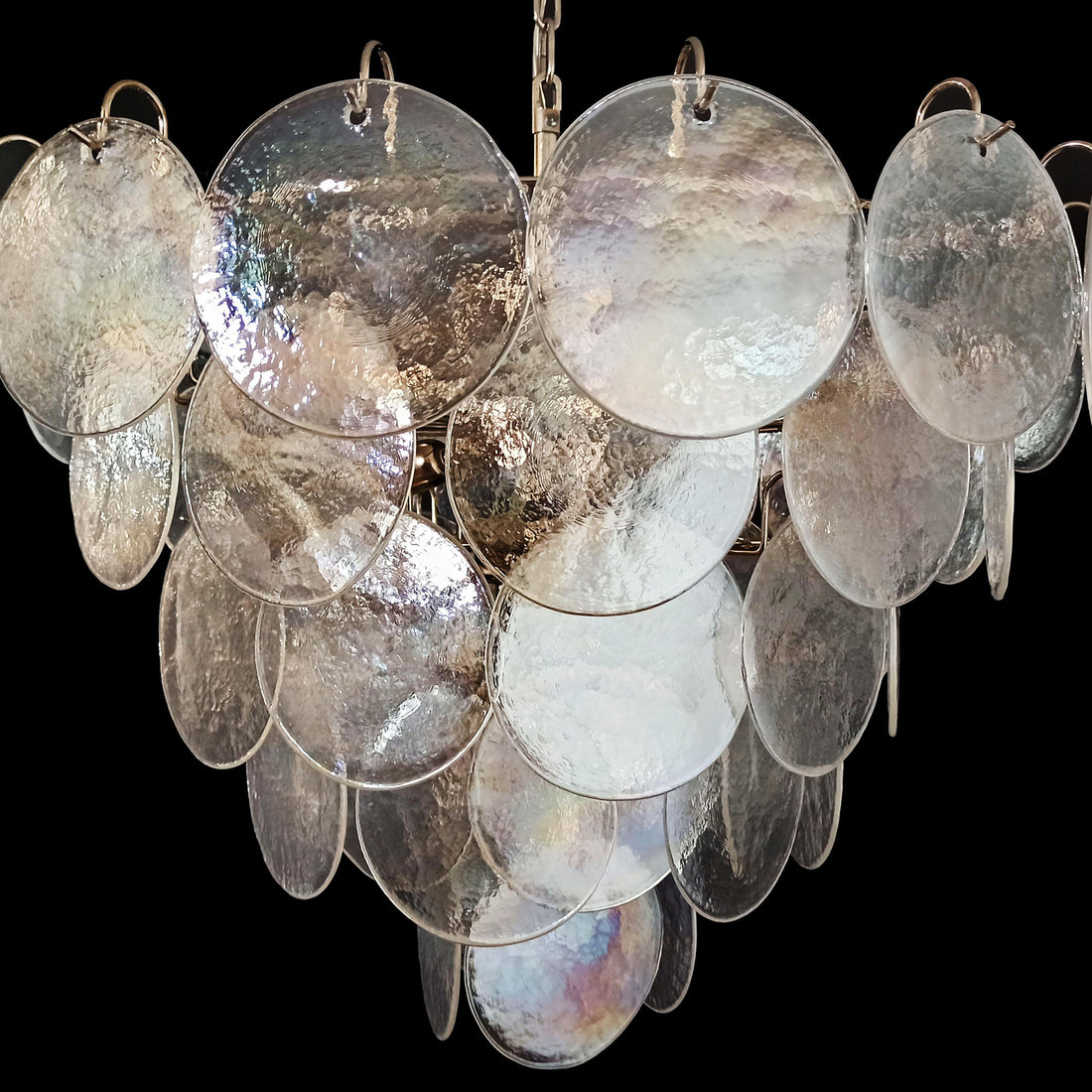 Vintage Murano 27.6″ Disks Chandelier