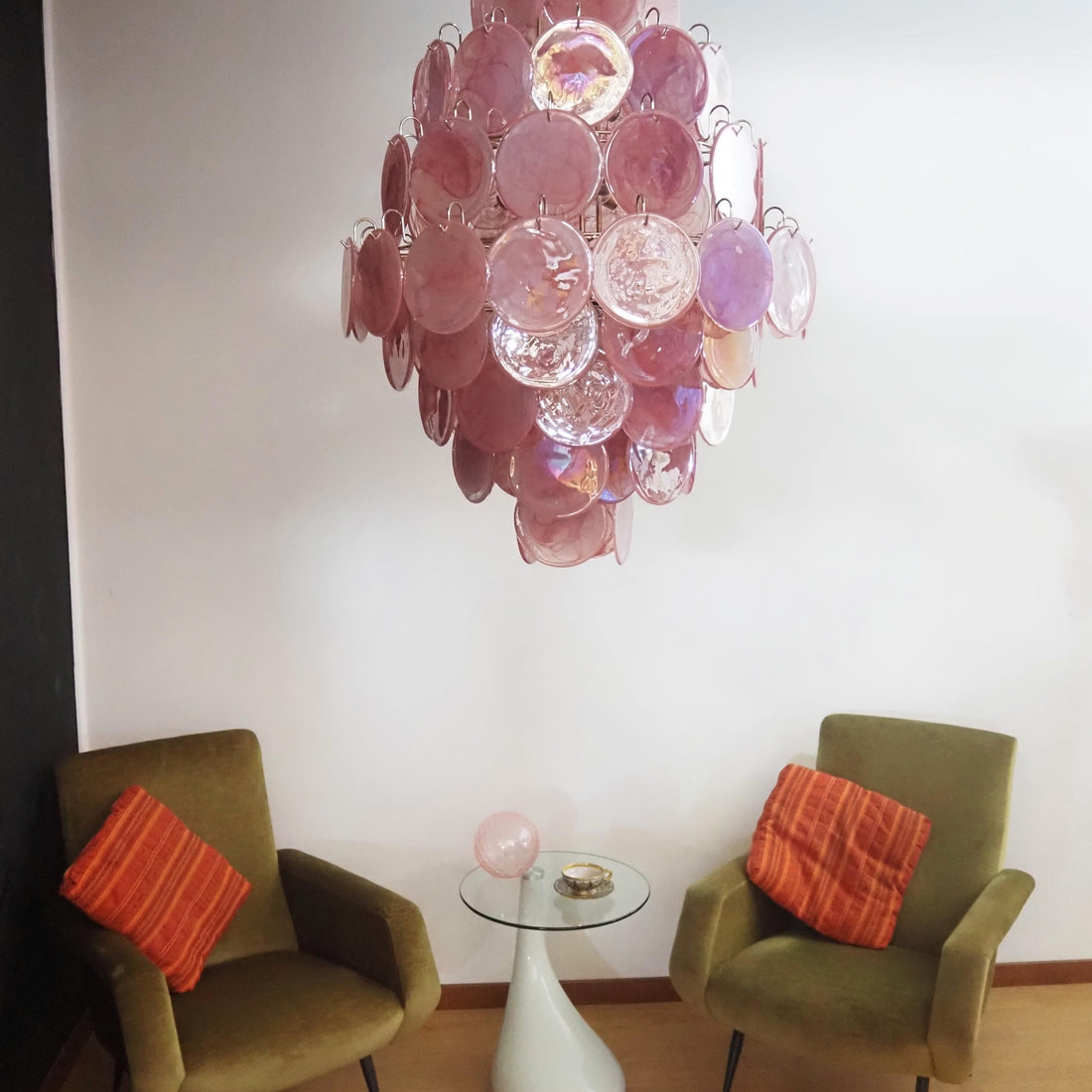 Vintage Murano Disks Chandelier