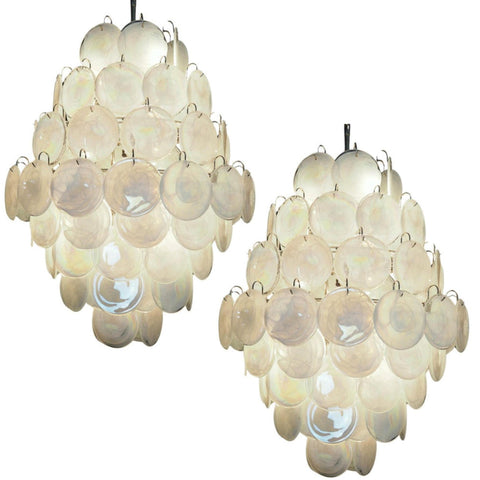 Vintage Murano Disks Chandelier