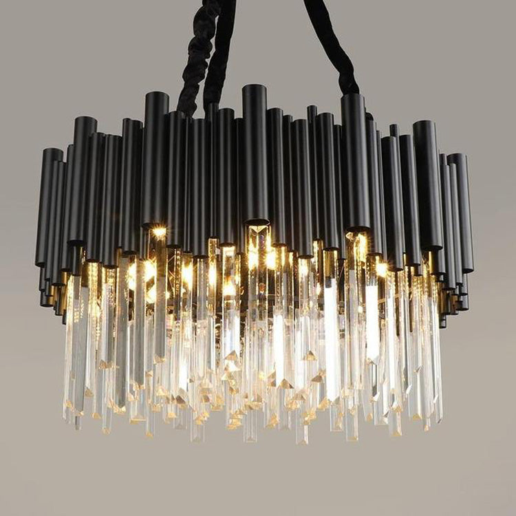 Housegent Viol Crystal Round Chandelier