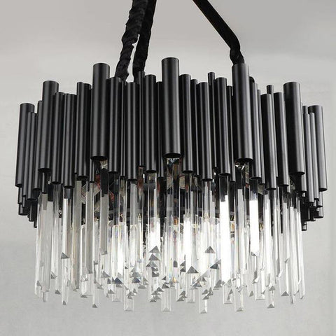 Housegent Viol Crystal Round Chandelier