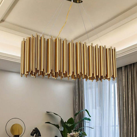 Housegent Viol Rectangle Chandelier for Dining Room