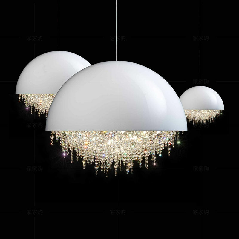 White/ Black Stainless Steel Lamp Shade Pendant Light 30cm