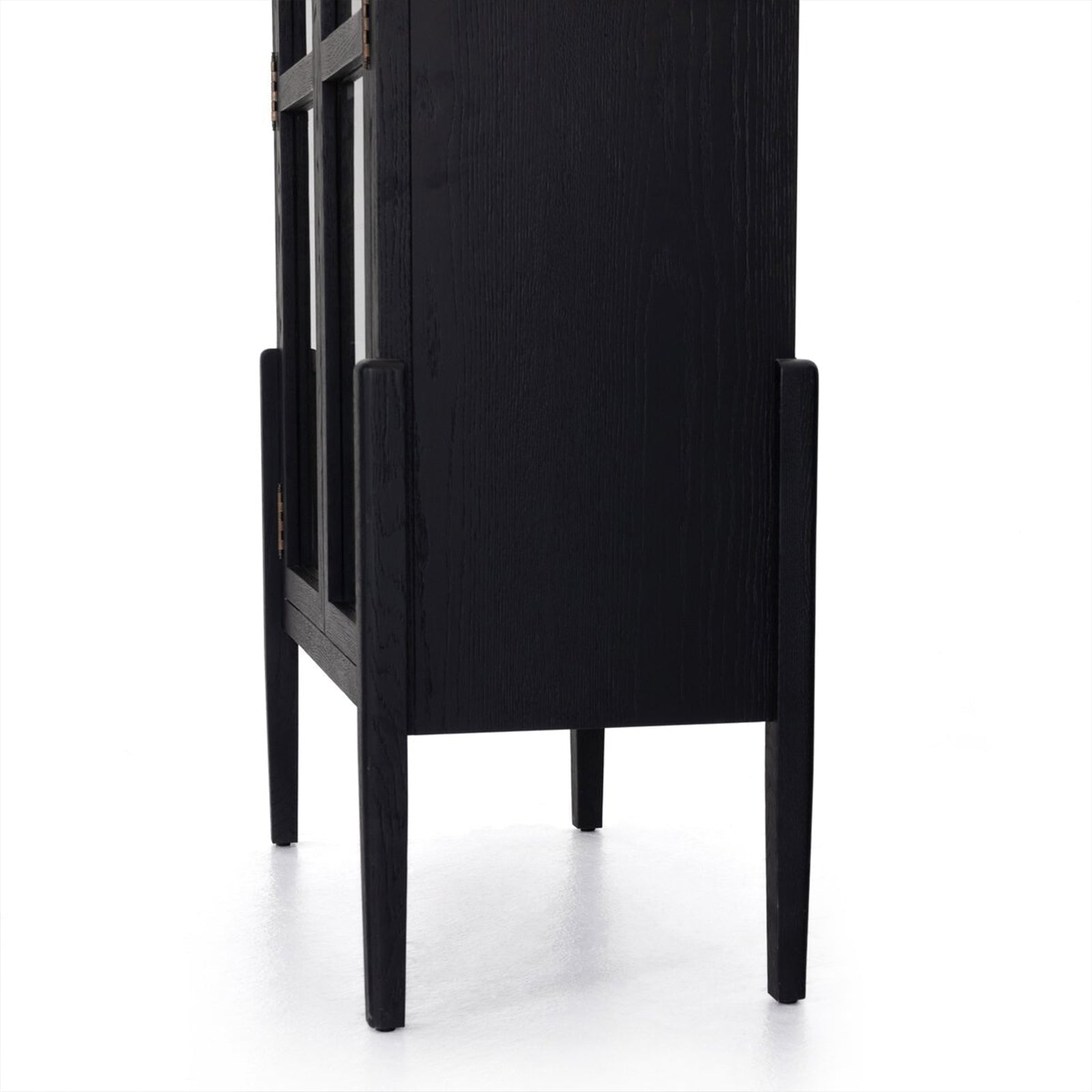 Hattie Wright Mediterranean Glass Door Display Cabinets Wood Living Dining Room Tall Cabinets
