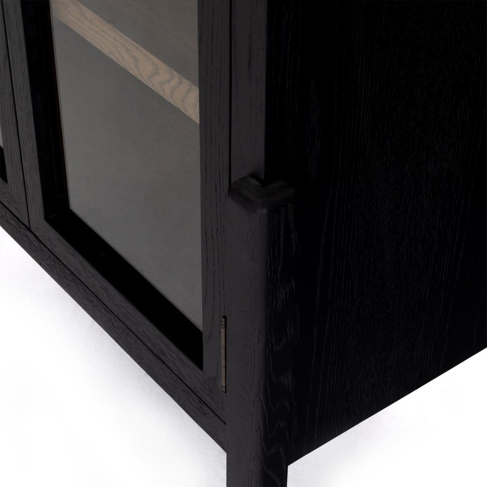 Hattie Wright Mediterranean Glass Door Display Cabinets Wood Living Dining Room Tall Cabinets