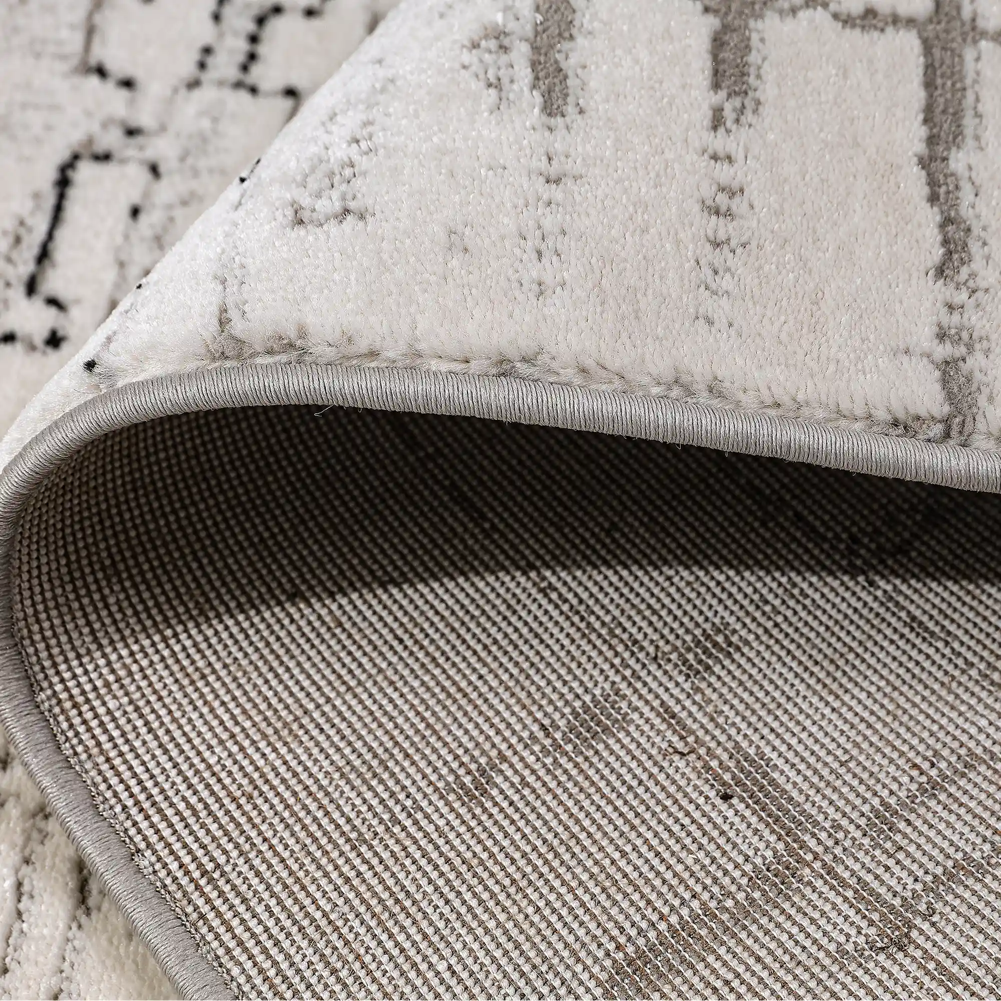 Xiangshe Layered Linear Abstract Neutral Area Rug