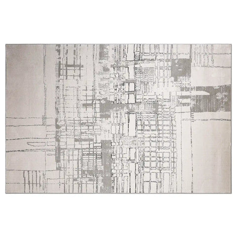 Xiangshe Layered Linear Abstract Neutral Area Rug