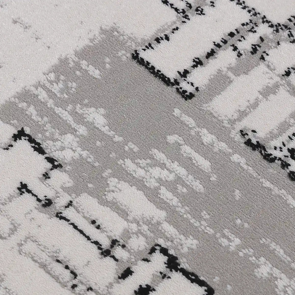 Xiangshe Layered Linear Abstract Neutral Area Rug