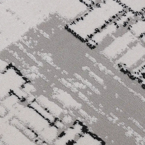 Xiangshe Layered Linear Abstract Neutral Area Rug