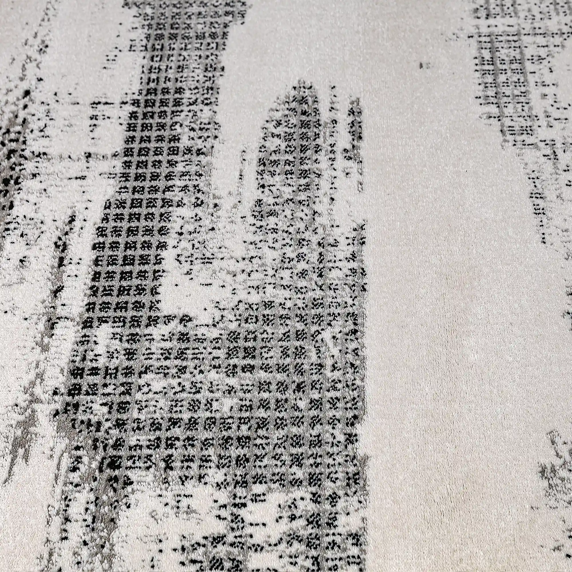 Xiangshe Textured Grid Modern Area Rug