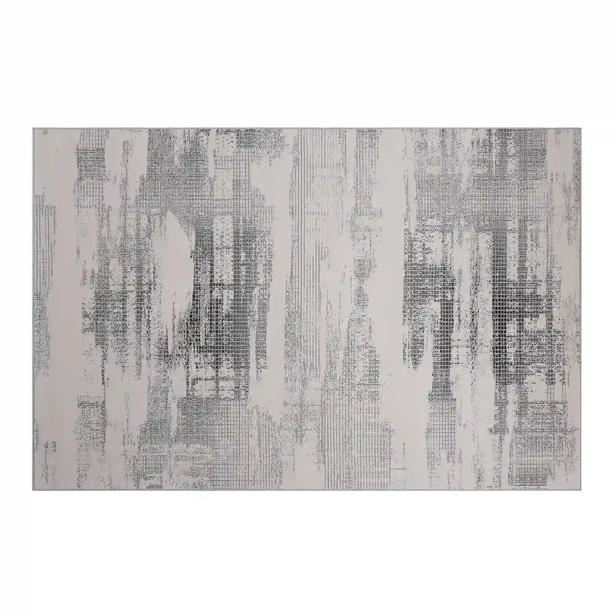 Xiangshe Textured Grid Modern Area Rug