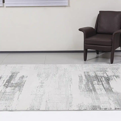 Xiangshe Textured Grid Modern Area Rug