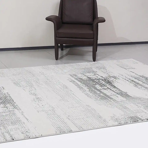 Xiangshe Textured Grid Modern Area Rug
