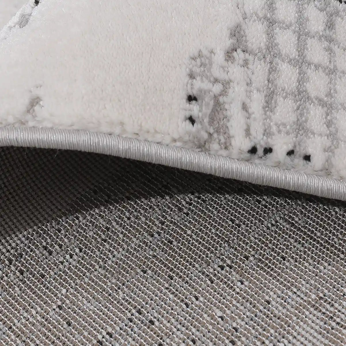 Xiangshe Textured Grid Modern Area Rug