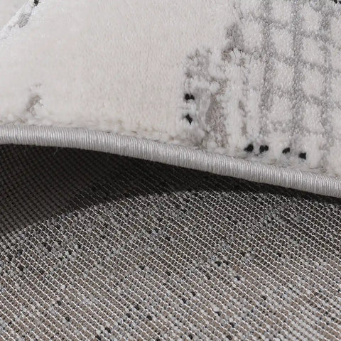 Xiangshe Textured Grid Modern Area Rug