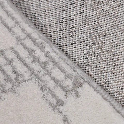 Xiangshe Textured Grid Modern Area Rug