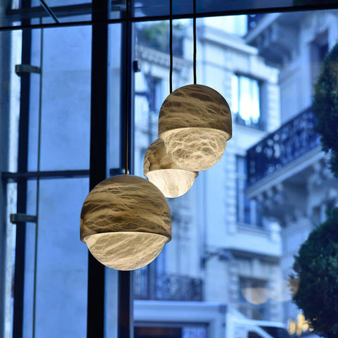 Alabaster Yoko Small Island Pendant Light