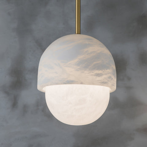 Alabaster Yoko Small Island Pendant Light