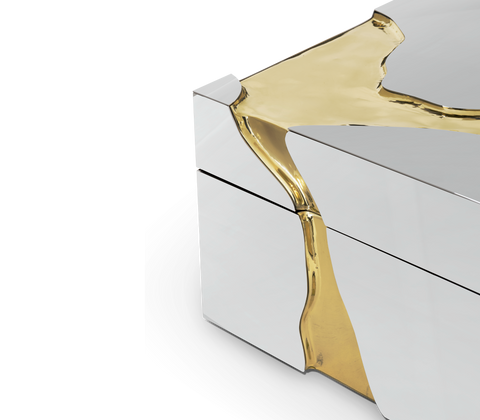 Lapiaz Watch Box with Polished Stainless Steel and Watch