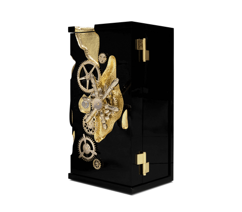 Collectible Vault Safe with Gold-Plated Finish and Secret
