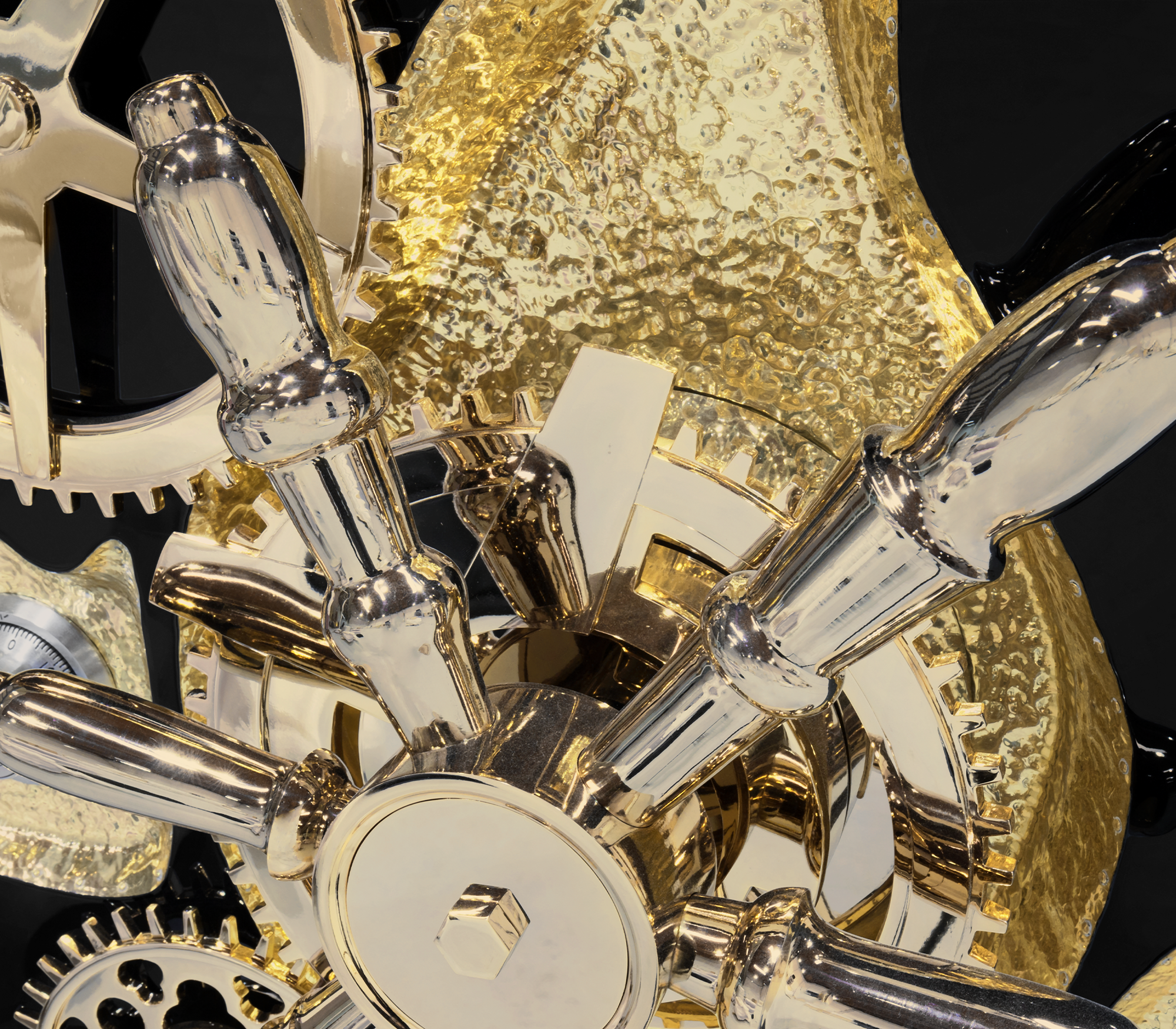 Collectible Vault Safe with Gold-Plated Finish and Secret