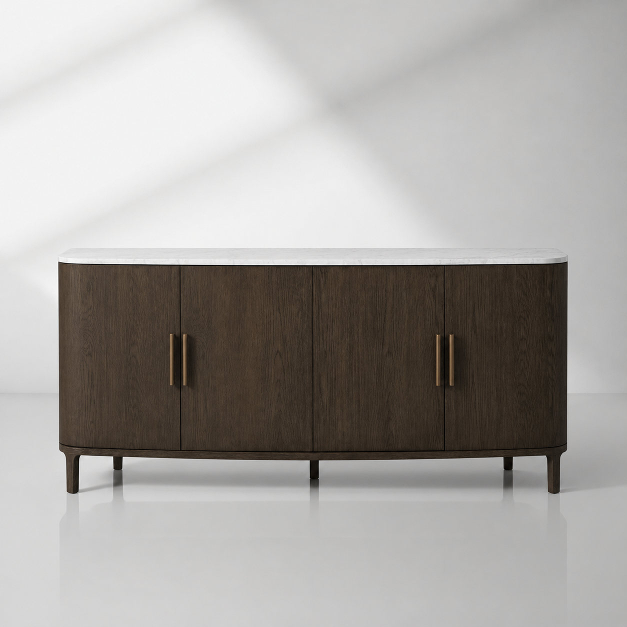 Danny Marble Top Sideboard Oak Wood Buffet Buffet Table Cabinet Country Entryways TV Cabinet