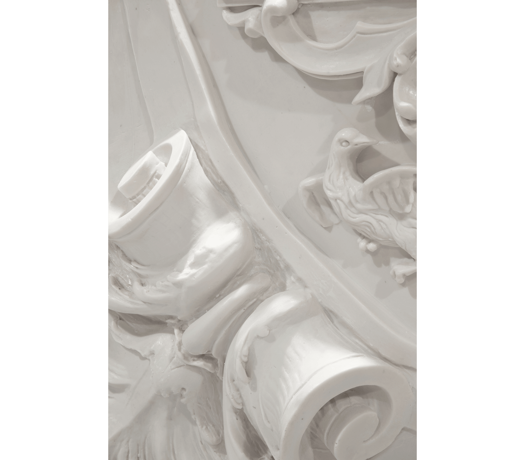 Stone Wood Sculptural Form Armchair