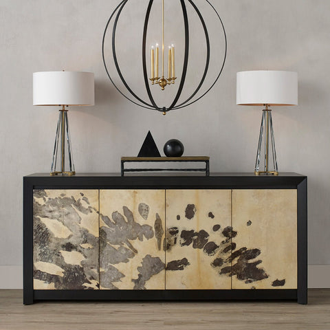 Karhat Faux Vellum Credenza