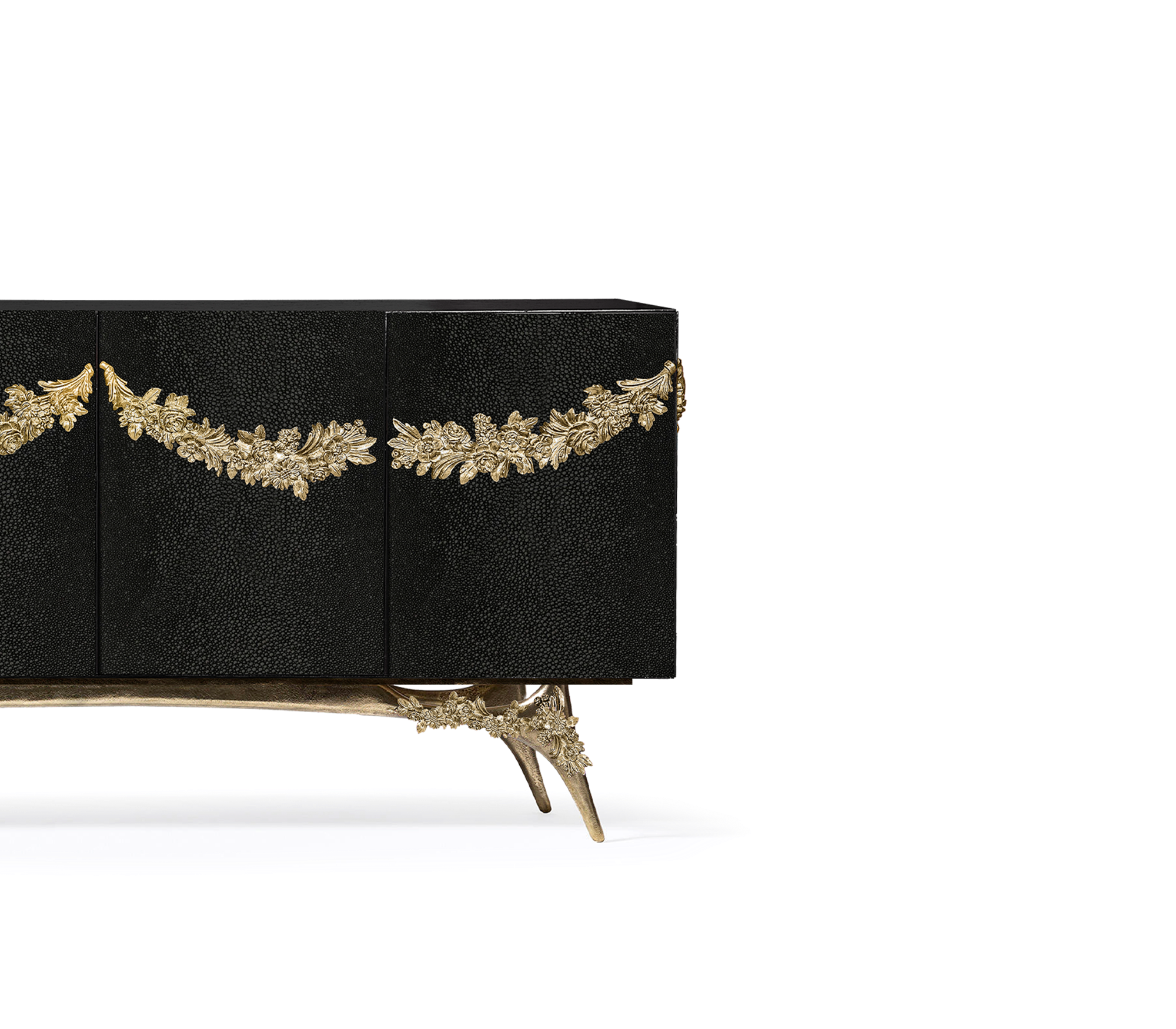Walnut Burl Sideboard Buffet Cabinet