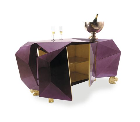 Diamond-Inspired Sideboard Cabinet