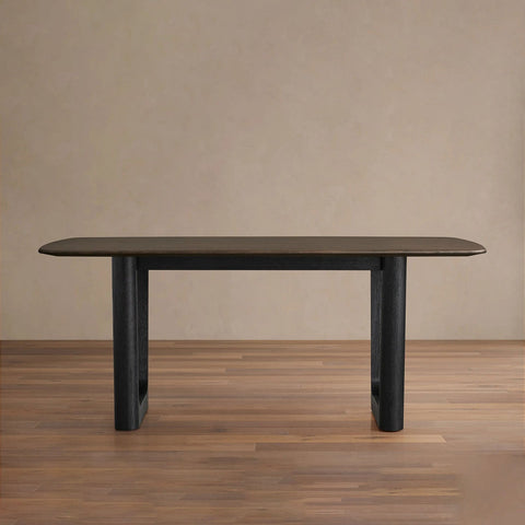 Saint Germain Wood Rectangle Dining Table With Rennes Base