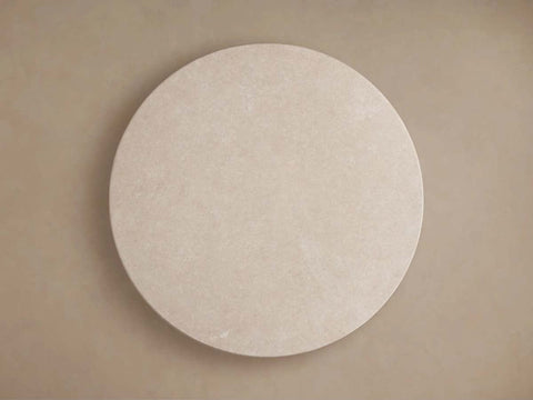 Saint Germain Round Dining Table with Carrara Marble Top Wood Toulouse Base