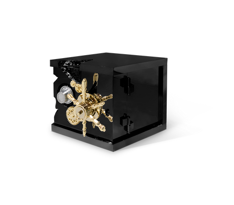 Portable Jewelry Safe with Secret Dial Lock and Gold-Plated