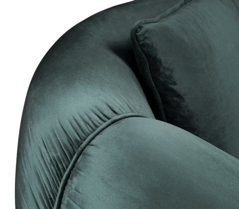 Brass Leather Sculptural Form Armchair