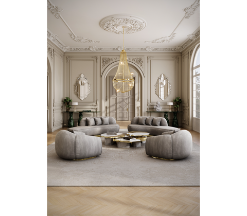 Stone Marble Black Sculptural Form Coffee Table