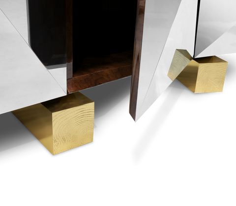 Hidden Storage Faceted Design Sideboard