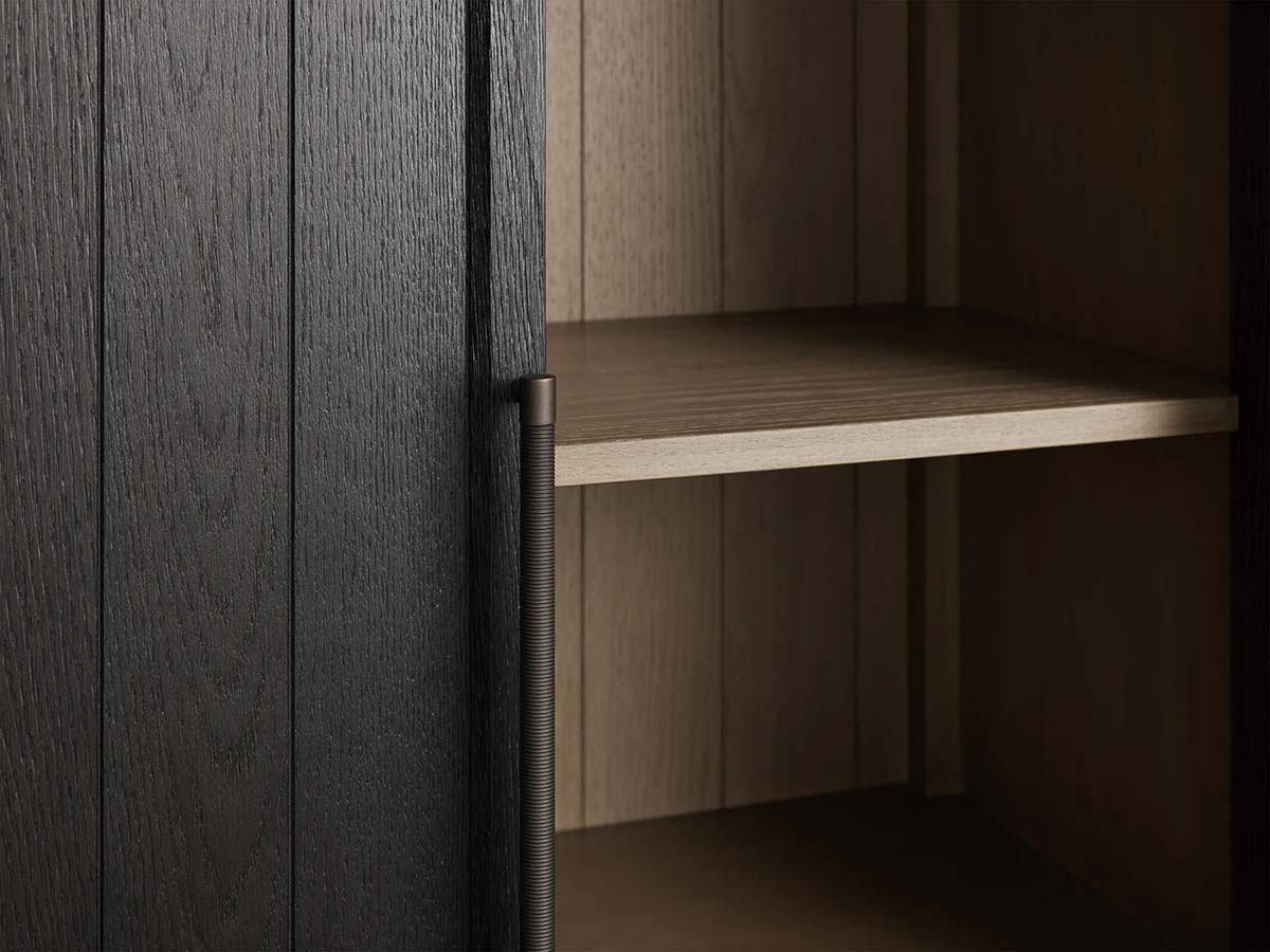 Hattie Oak Living Room Tall Display Cabinet Wood Office Bookcase Dining Sideboard