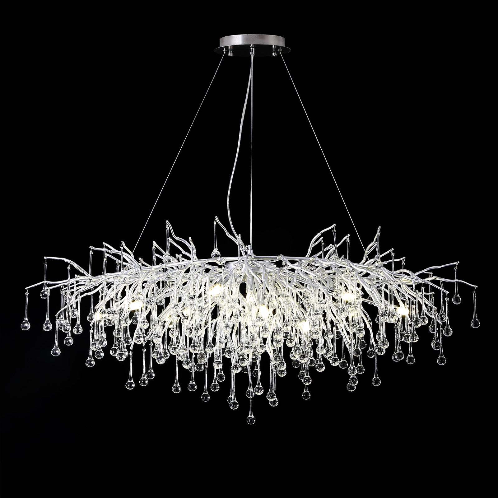 Housegent Modern Crystal Small Raindrop Chandelier