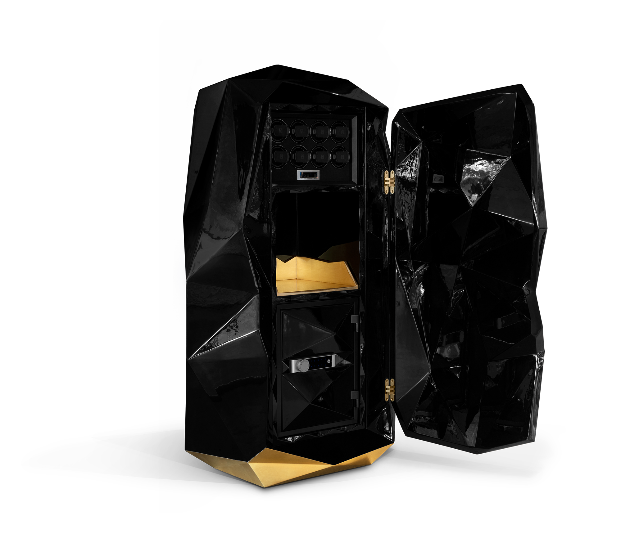 Diamond Floor Safe with Hidden Watch Winder and
