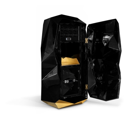 Diamond Floor Safe with Hidden Watch Winder and