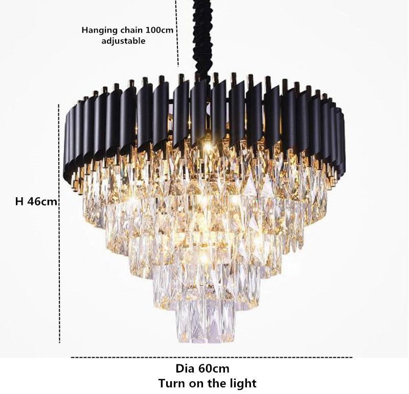 Housegent Bobon Conical Crystal Chandelier