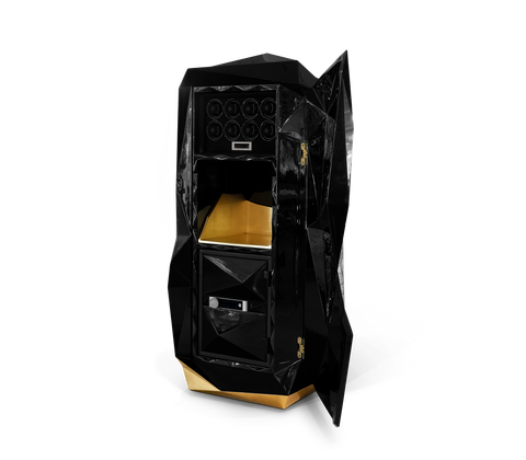 Diamond Floor Safe with Hidden Watch Winder and