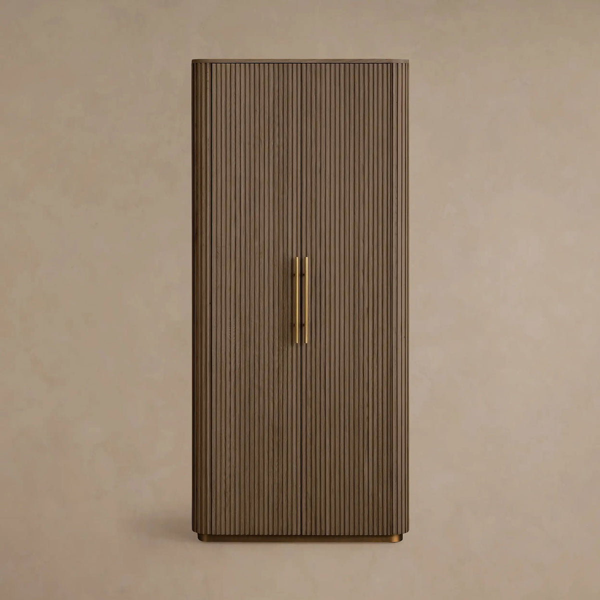 Finnley Minimalist Modern Tall Cabinet with Doors for Living Room Storage