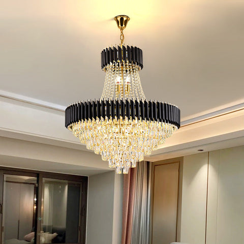 Housegent Bobon Crystal Modern Luxury Crystal Multilayer Chandelier