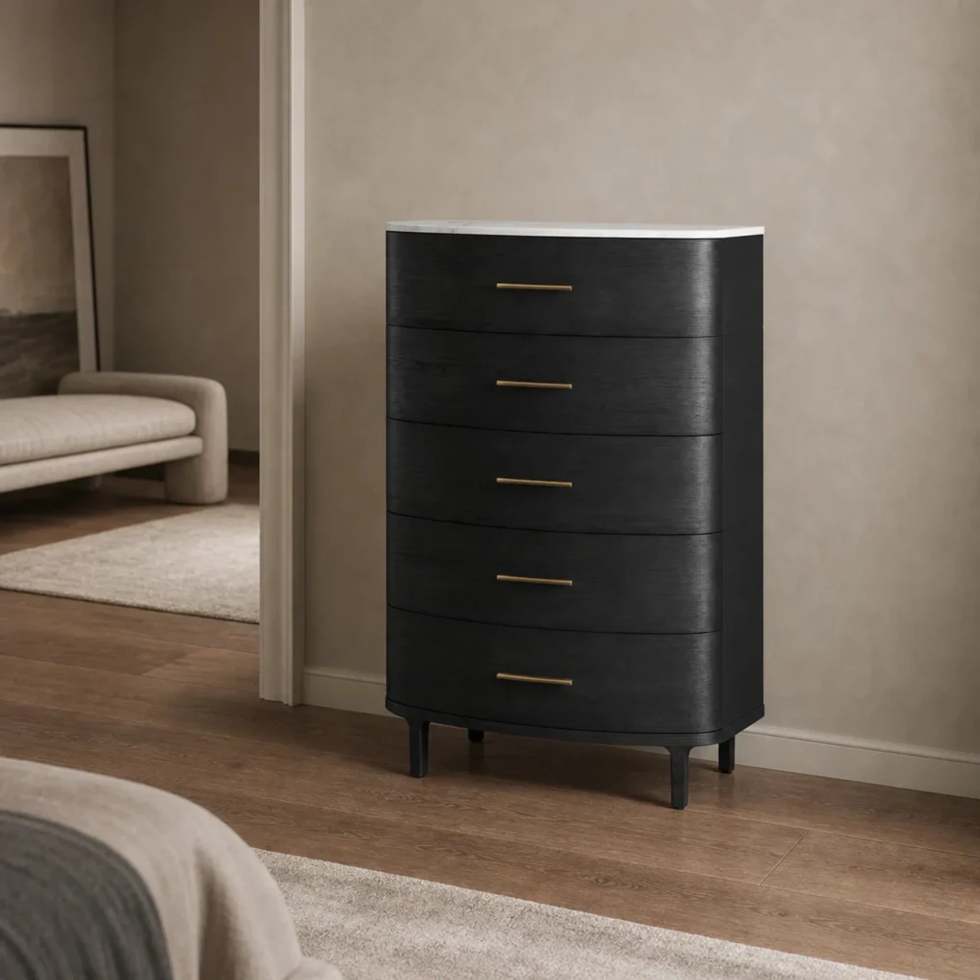 EBONY / CARRARA MARBLE